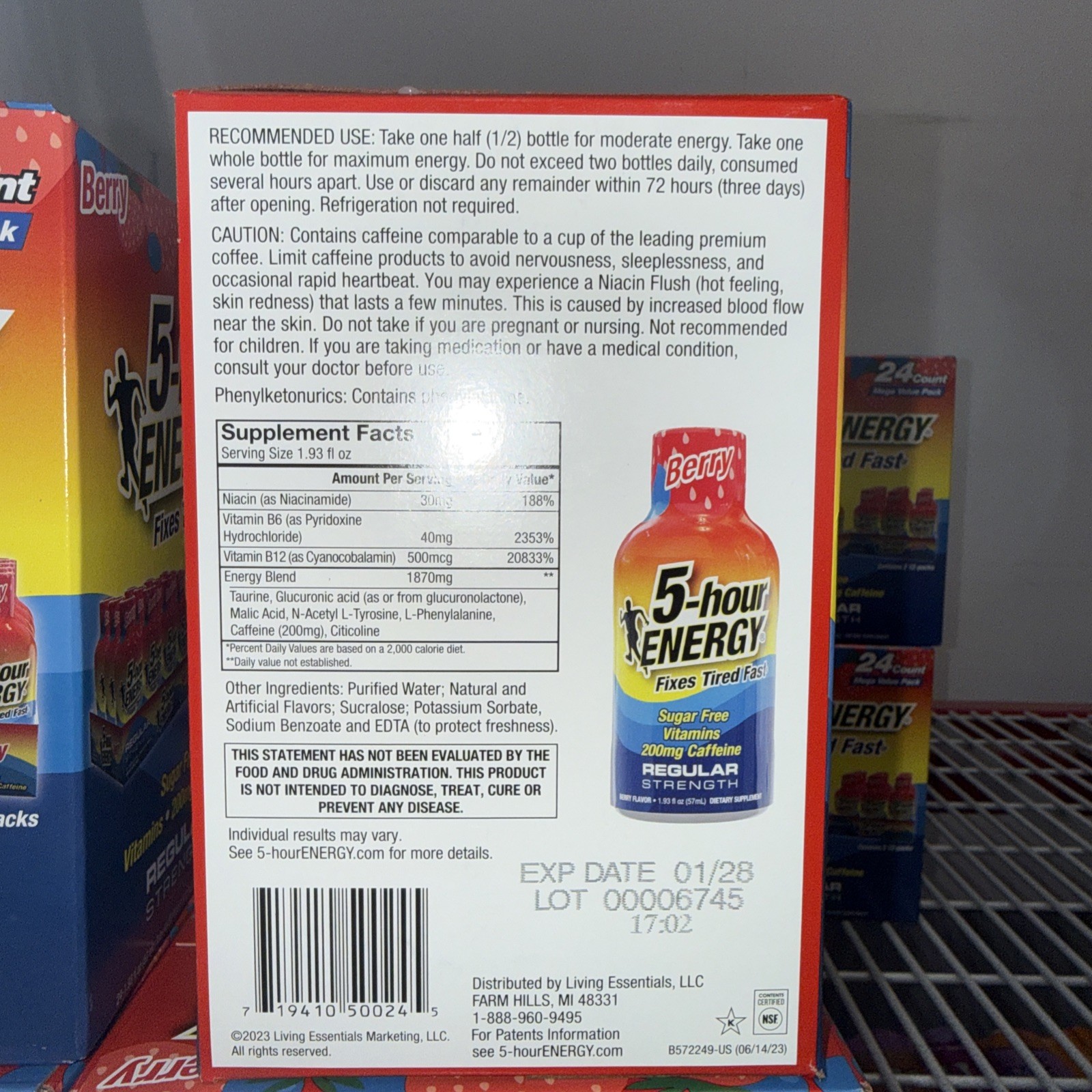 5-hour ENERGY Shot, Regular Strength Berry – 1.93 Ounce, 24 Count
