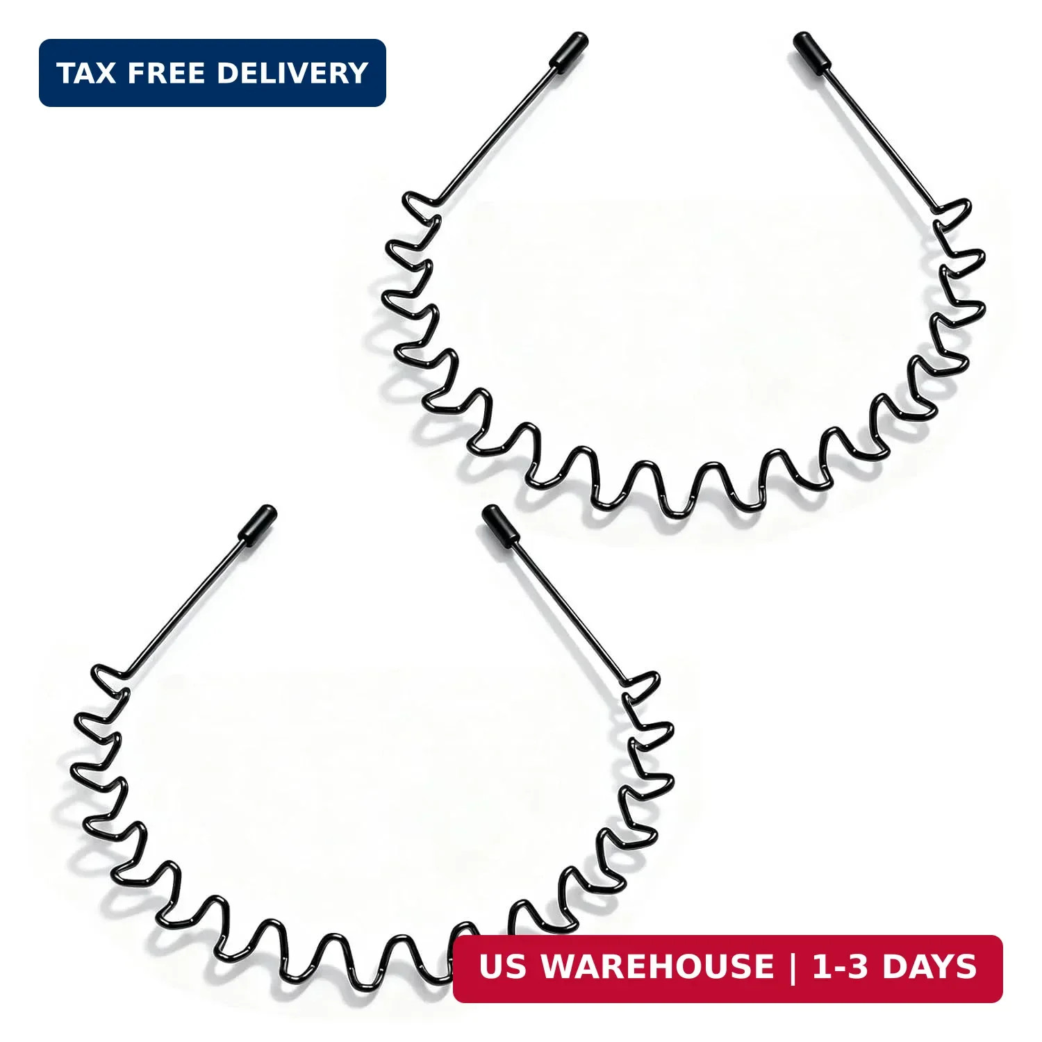 Asltw 2 PCS Metal Hair Band for Men Headband Women Bands, Head Bands for Women’s