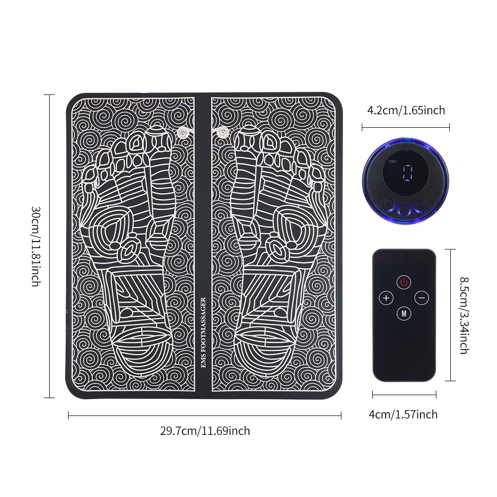 EMS Foot Massager with Remote Control, Pain-Relief for Feet Neuropathic Relief