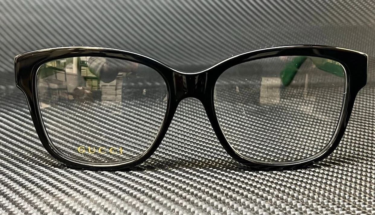 NEW GUCCI GG0038ON 011 Black Green Red Women’s 54 mm Eyeglasses