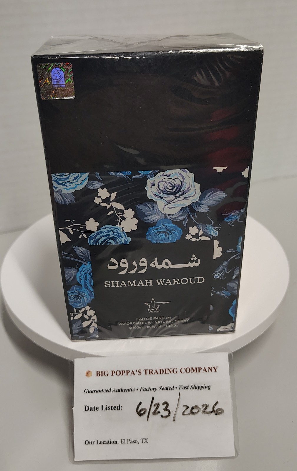 Shamah Waroud Dubai Perfume 3.4 oz 100ml EDP Zak Perfumes New Sealed Arabic Oud