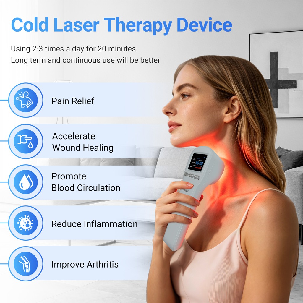 650nm 808nm Red Light Therapy Device Class 3B Cold Laser for Joints Pain Relief