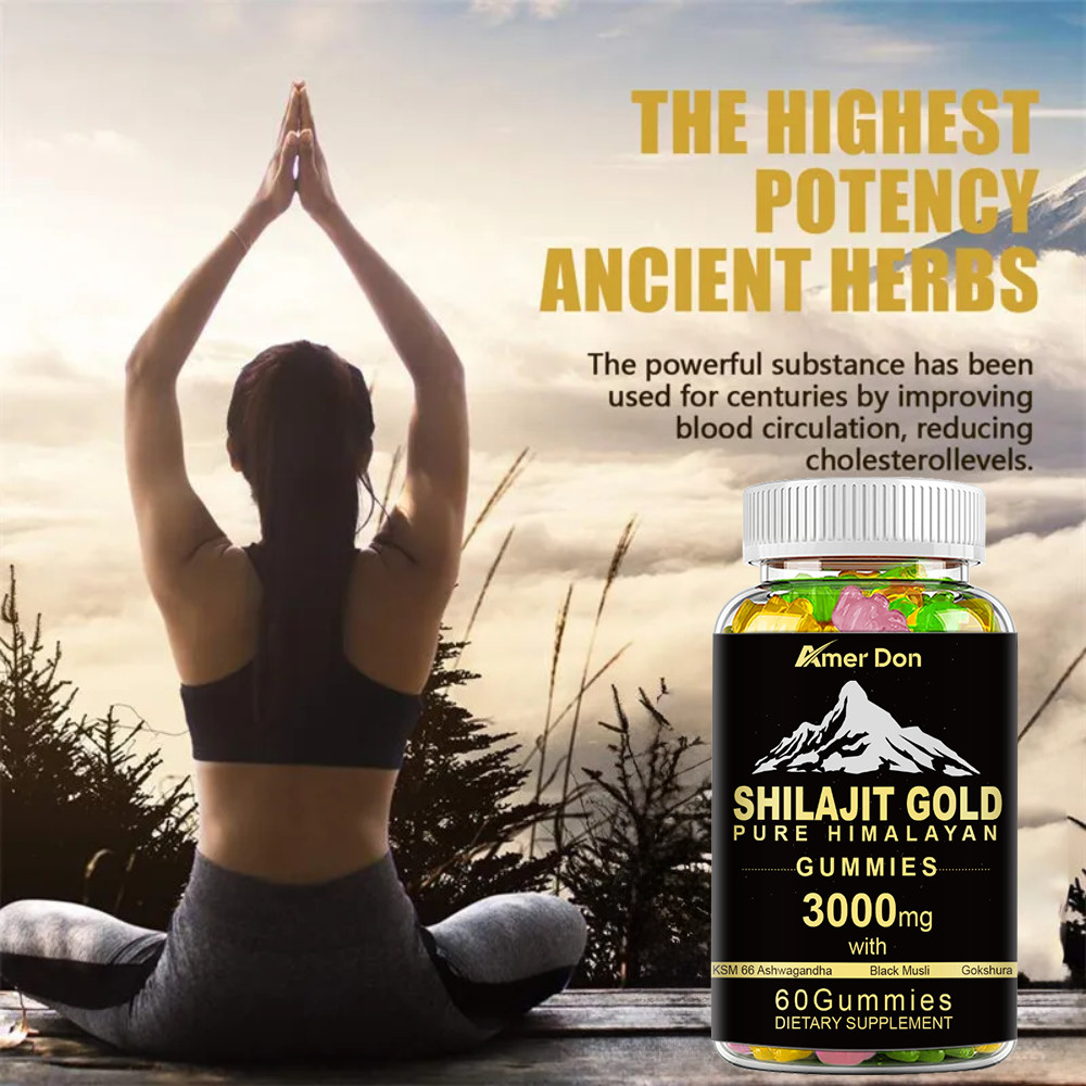 Himalayan Shilajit GOLD Gummies, Organic, Extremely Potent 3000 mg, Fulvic Acid
