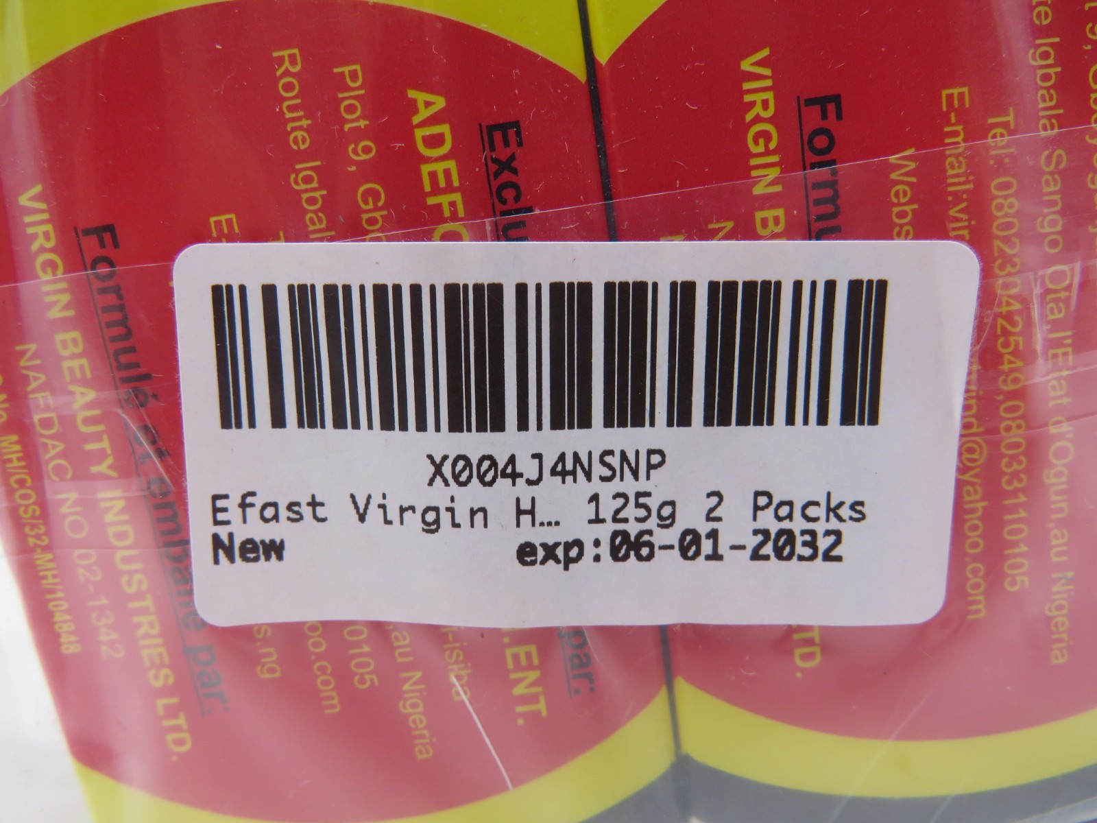 Virgin Hair Fertilizer Creme for Rapid Hair Growth 125g 2 Pack NEW SEALED