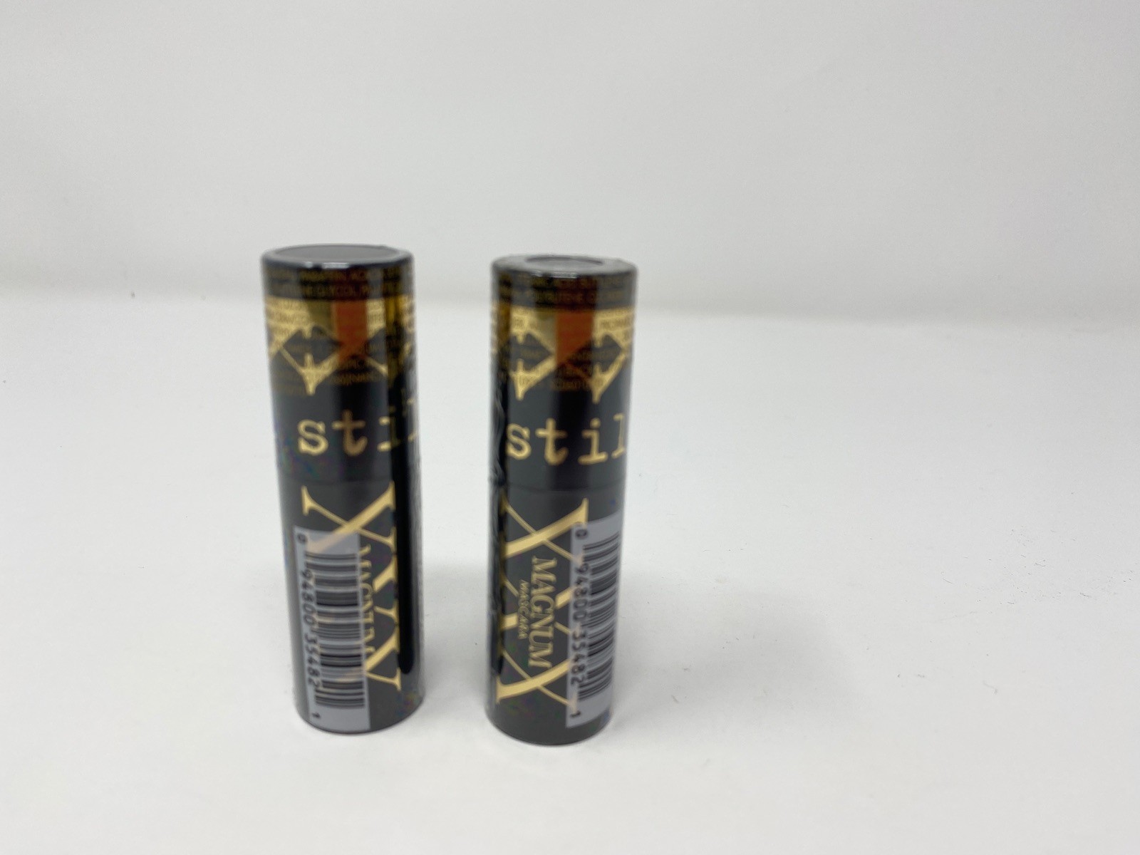 STILLA Magnum XXX Black Mascara .24oz ea Travel 2 pack with seal. Fresh NEW