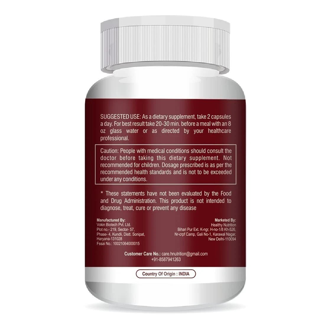 Healthy Nutrition Kidney Detox Veg Capsules with Cranberry Extract 60 Capsules