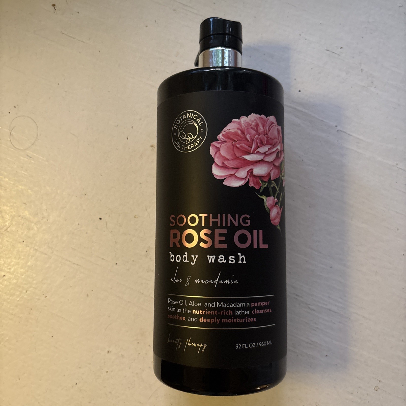 Botanical Spa Therapy Soothing Rose Oil Body Wash Aloe & Macadamia 32oz