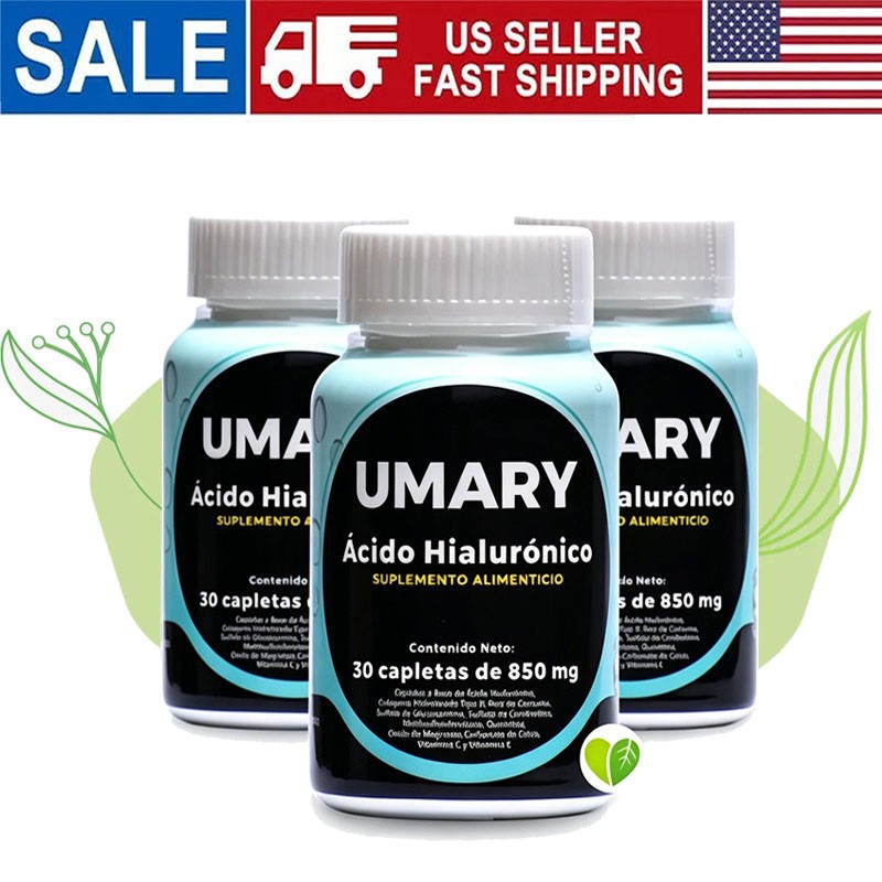 3 bottles Hyaluronic Acid 30 Caplets 850mg Daily Health Supplement New–