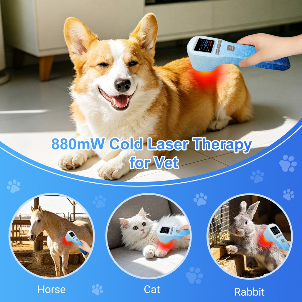 Handheld 650nm 808nm Cold Laser Light Therapy Device for Joints & Muscles Pain