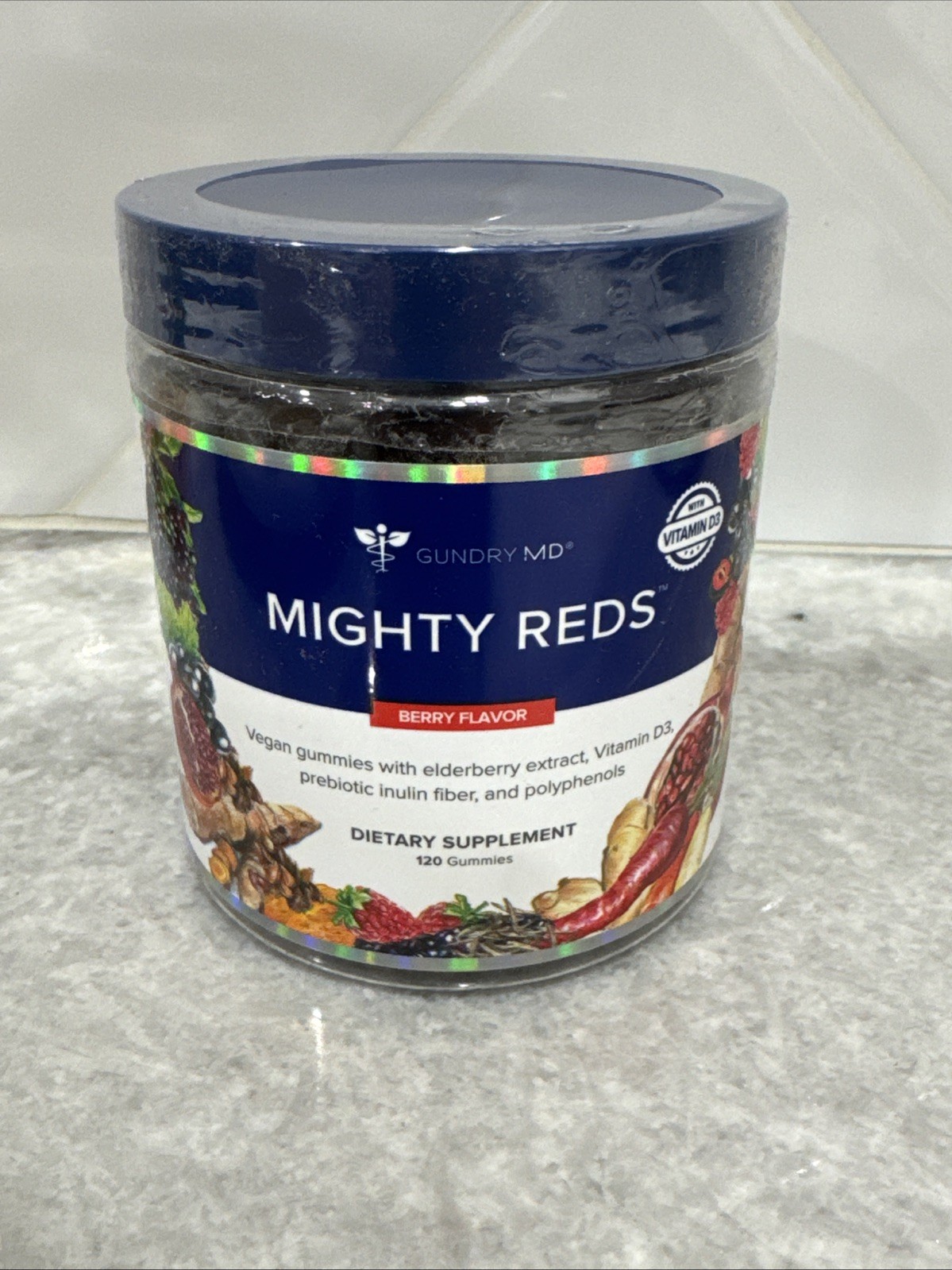 Gundry Mighty Reds Dietary Supplement Gummies 120 Gummies Count Berry Flavor