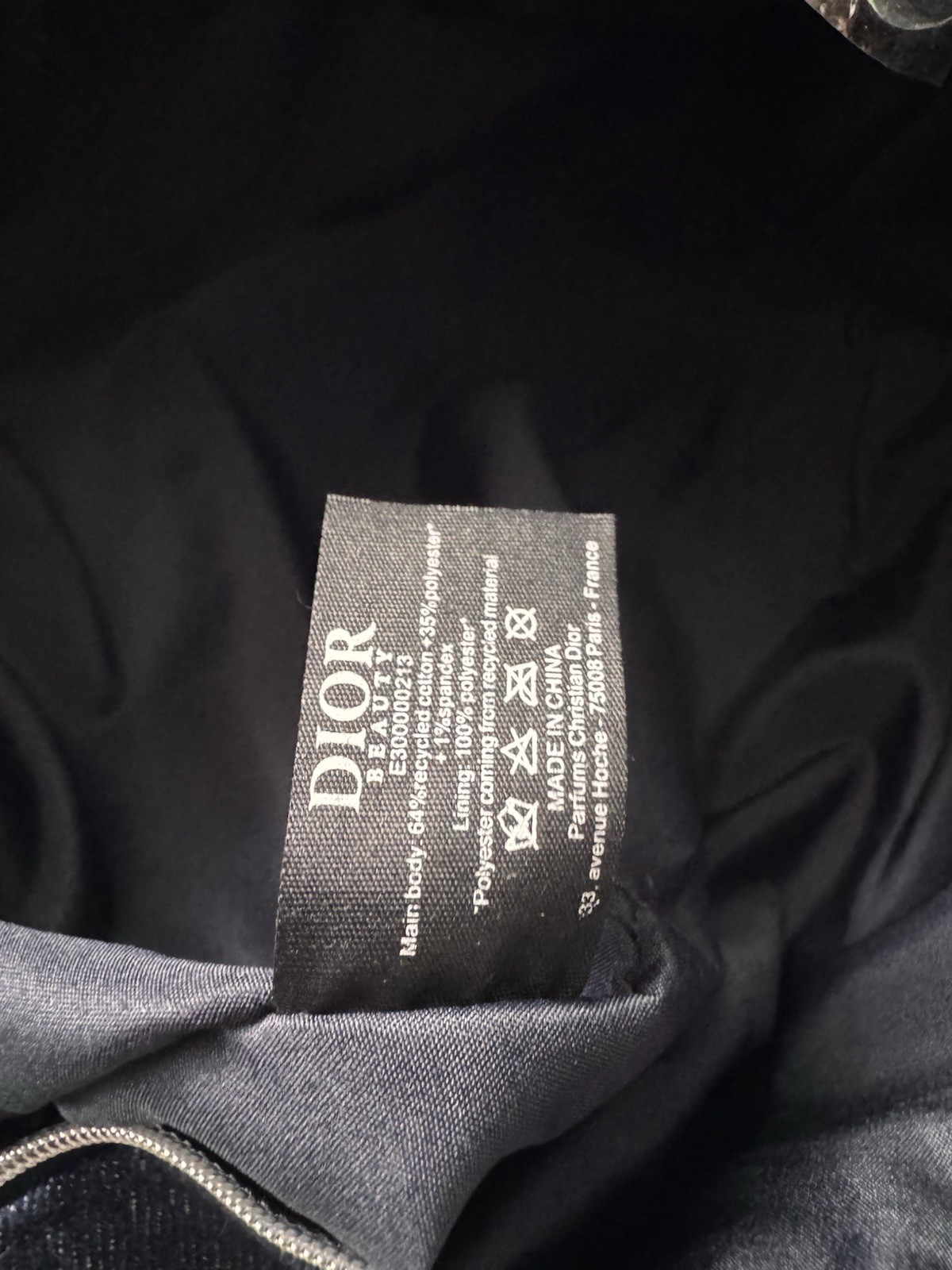 Christian Dior Cosmetic Makeup Bag Pouch With Top Handle New in Box!~ Blue