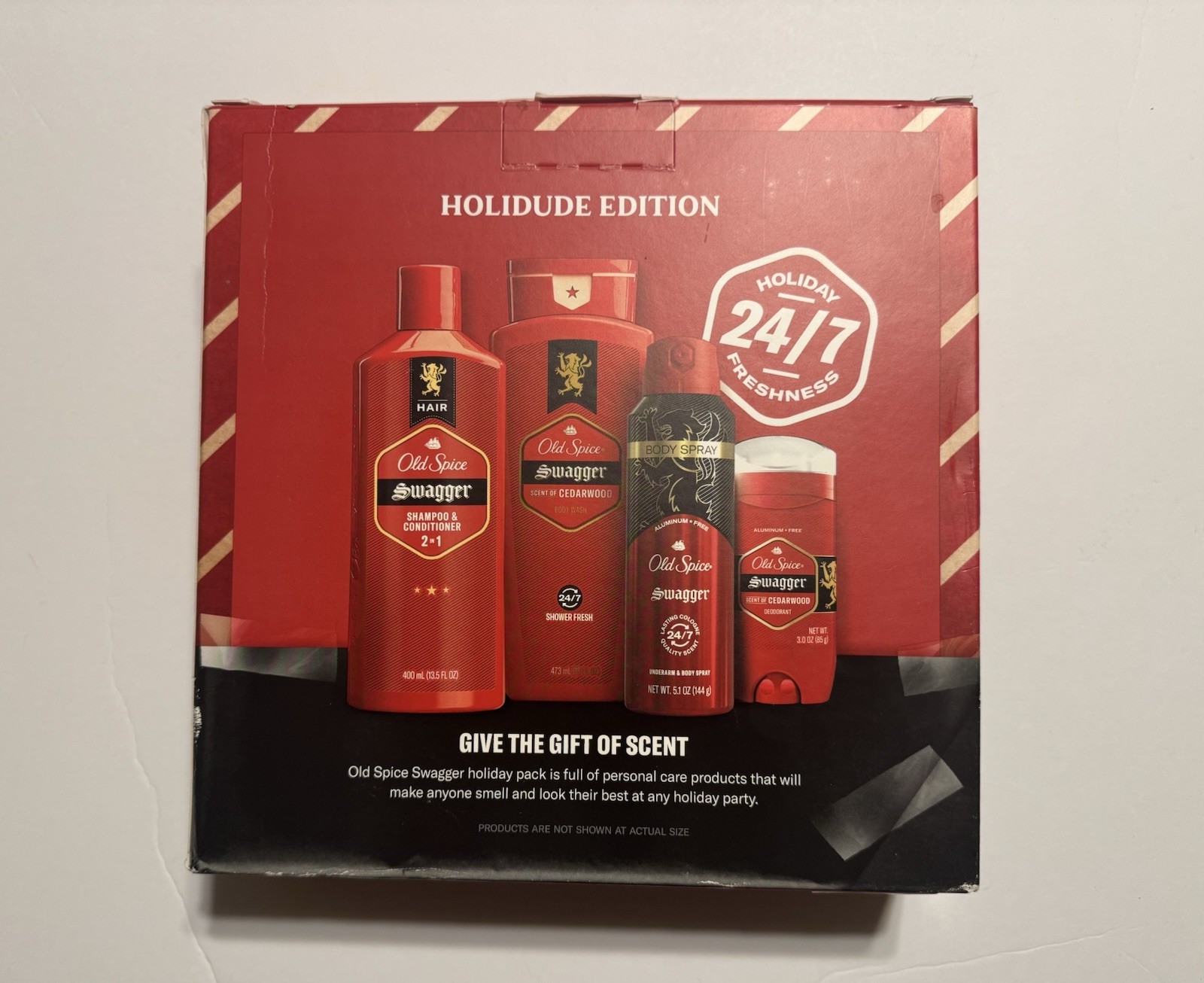 Old Spice Swagger Aluminum-Free Cedarwood Set: Body Wash, Deodorant, Spray