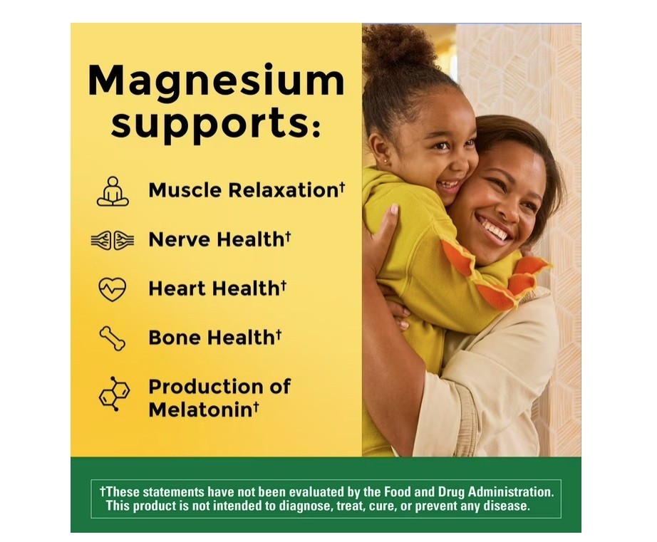 High Absorption Magnesium Citrate 200 Mg per Serving Gummies, 64 Count, 2PK