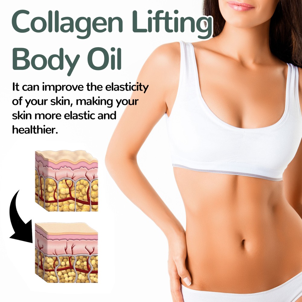 3X 100ml Collagen Firming Lifting Body Oil Skin Tightening Hydrating Massage Oil