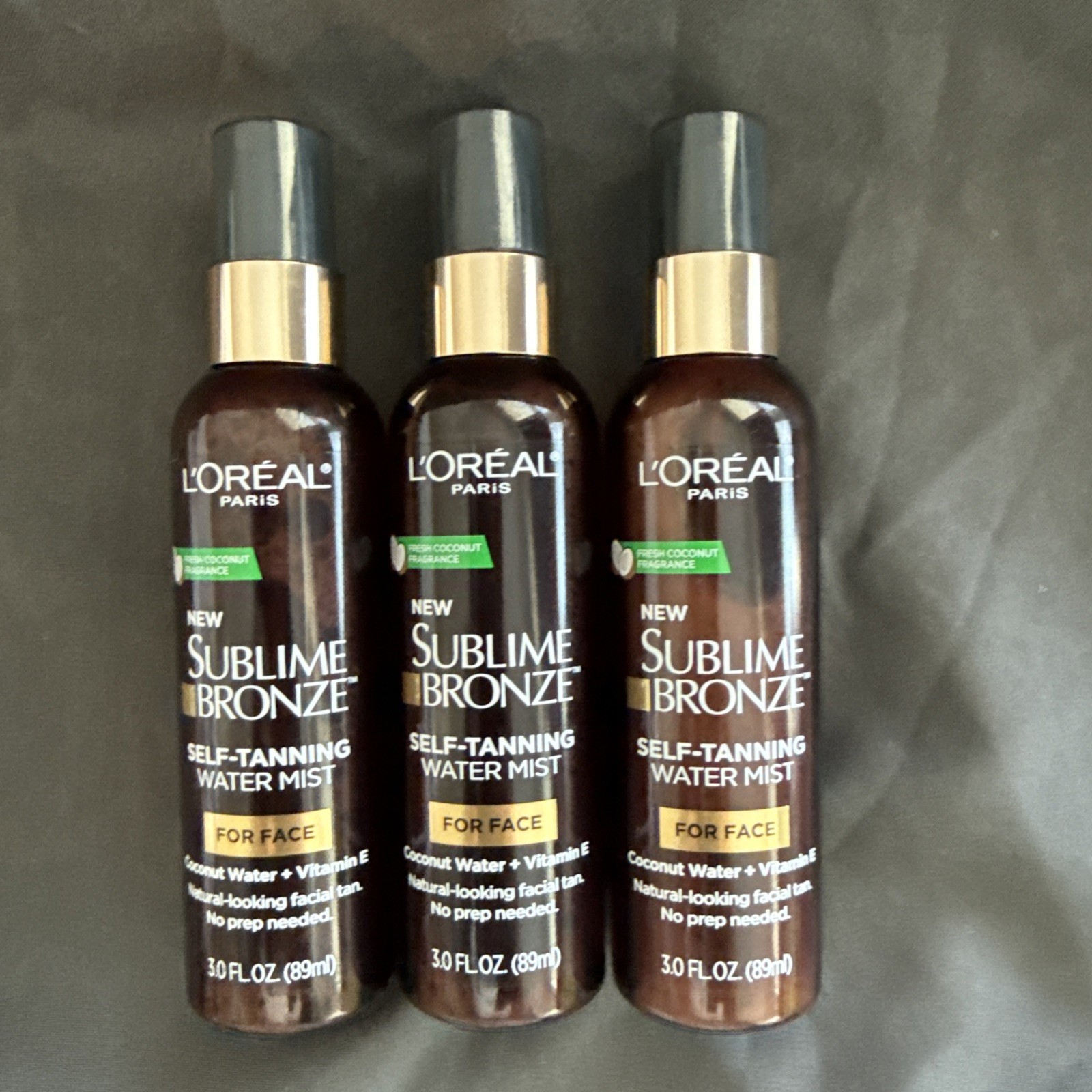 3-PK L’Oreal Paris Sublime Bronze Self Tanning Facial Mist, 3 FL OZ EACH
