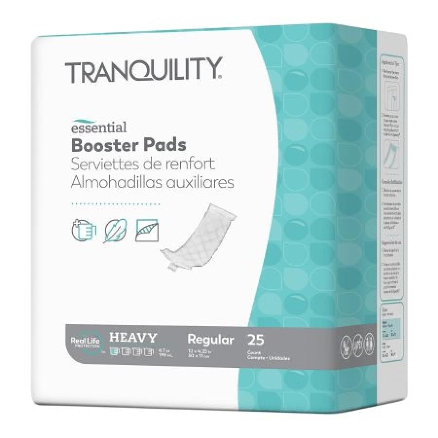 Tranquility Essential Booster Pads Adult Unisex Moderate Absorb 4.25×12″ 200