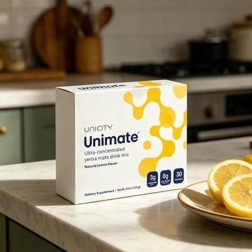 Unicity Unimate Natural Lemon Flavor Packs 30 Counts Exp 08/2027 Free Shipping