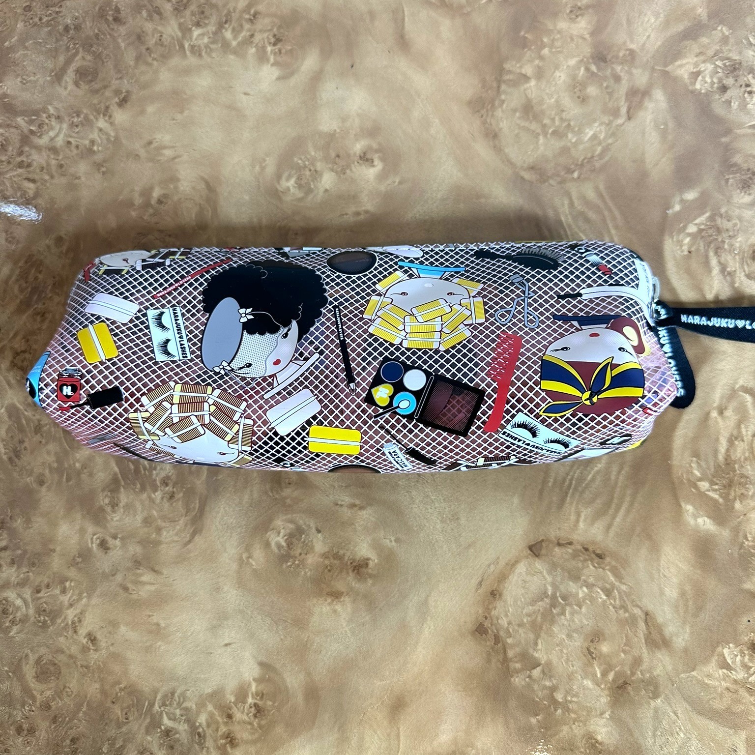 Harajuku Lovers Gwen Stefani Beauty Print PVC Cosmetic Makeup Bag Pencil Case