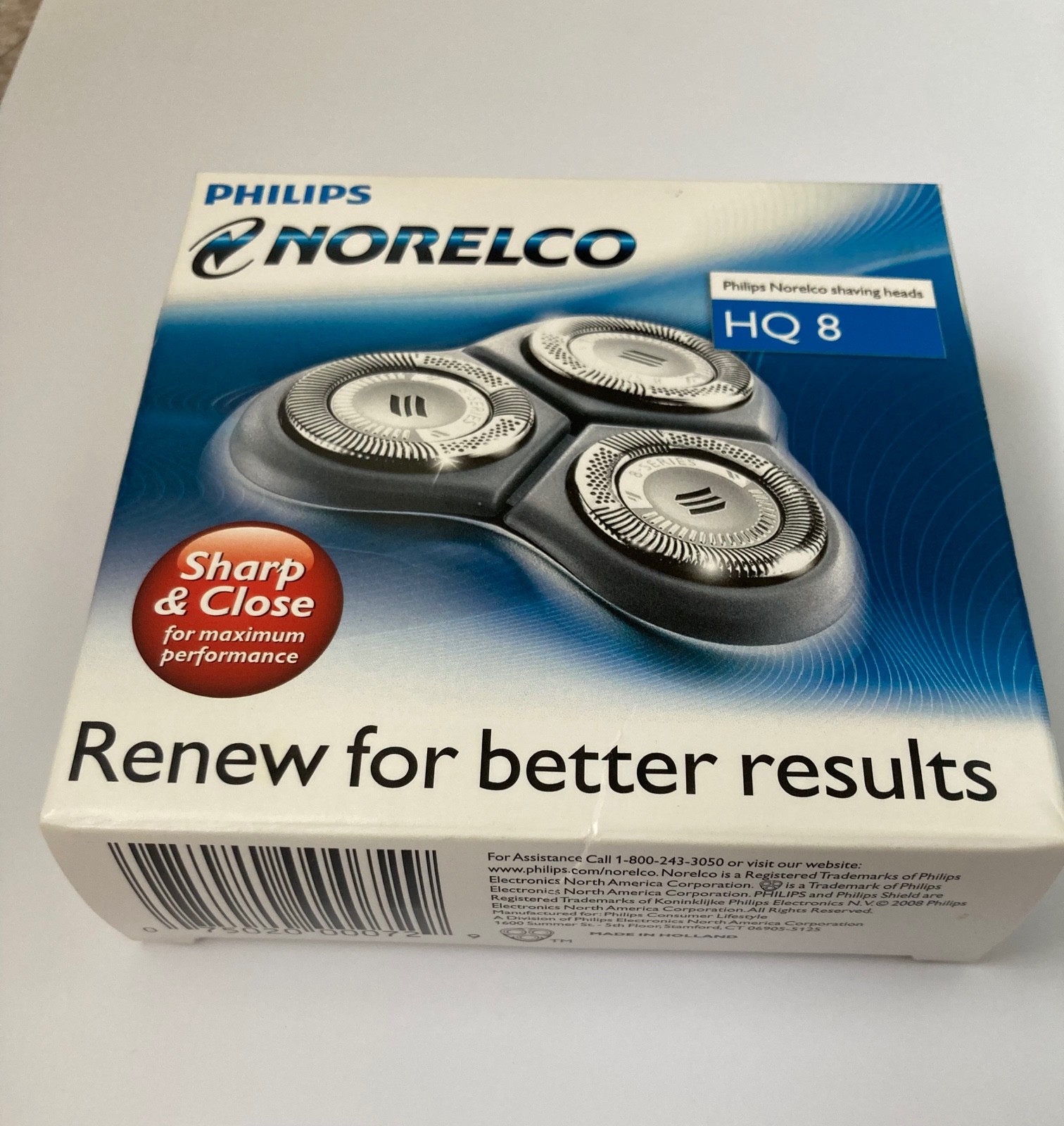 Genuine Philips norelco hq8 shaving heads sealed box