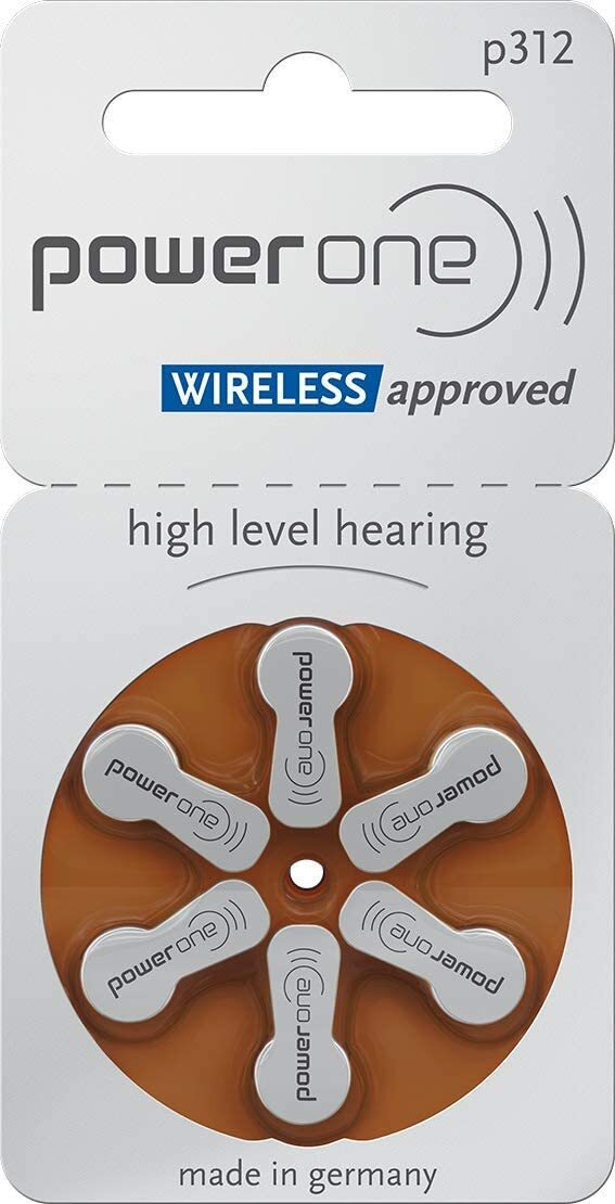 10 Packs (60 Batteries) German Power One Size 312 Hearing Aid Batteries! 60