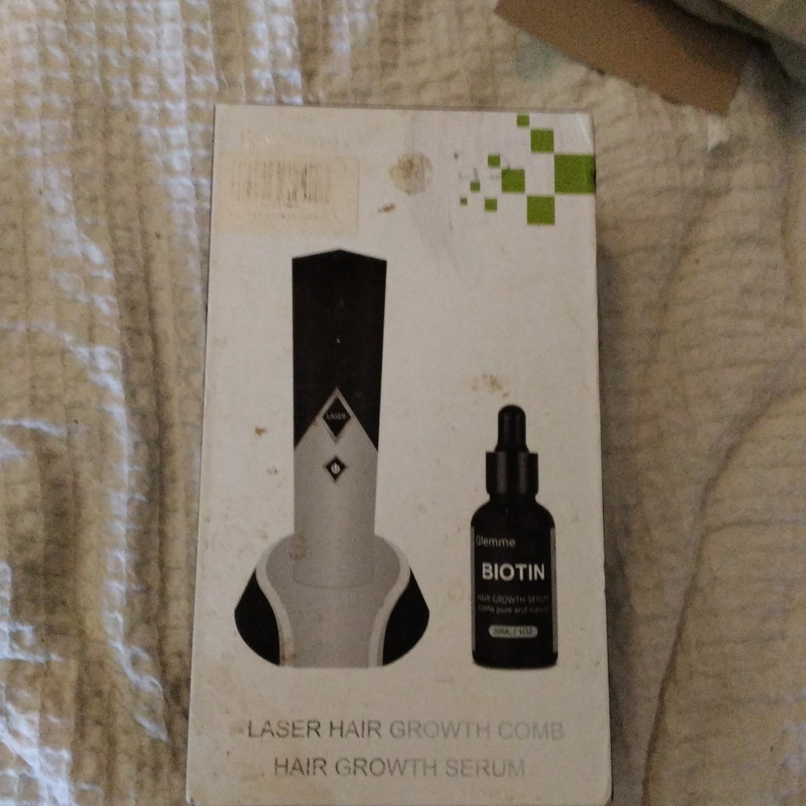 Glemme Laser Hair Growth Comb & Biotin Serum 30mL Hair Growth Combination