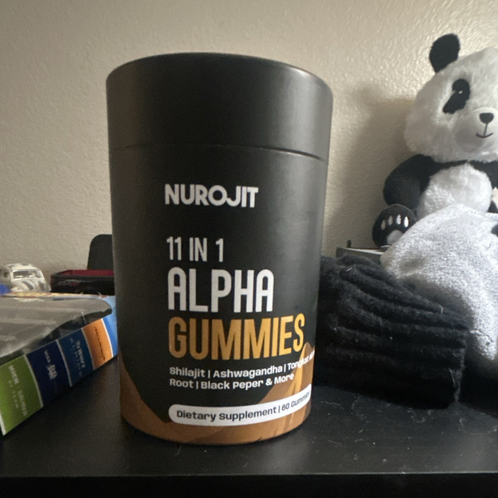 NUROJIT 11-in-1 Alpha Gummies Men’s Health Supplement w/ Shilajit, 60 ct