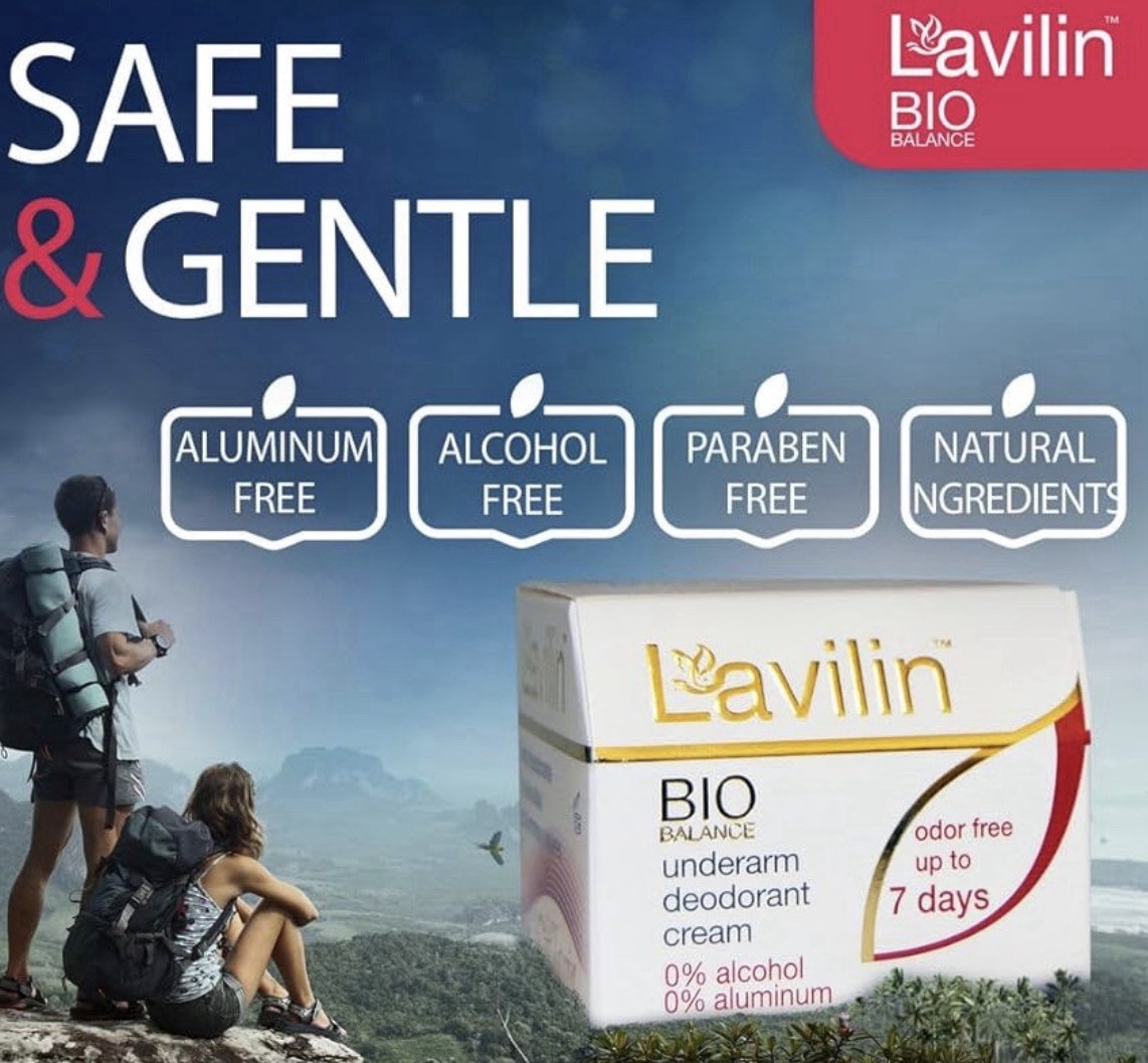 Lavilin Bio Balance Underarm Deodorant Cream Odor Free Up to 7 Days 2 Pack