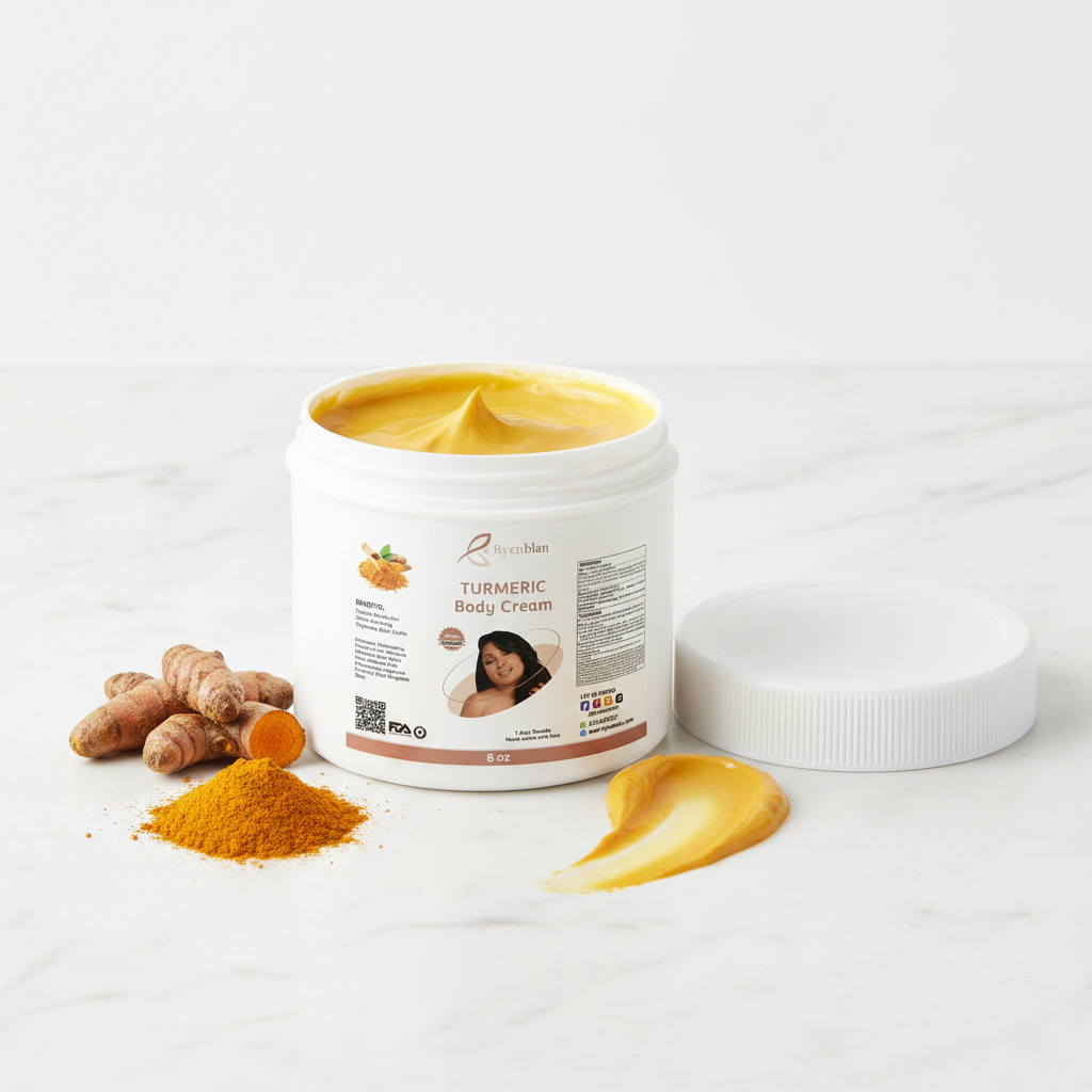 Turmeric Skincare Bundle – Soap 7 oz + Face Cream 4 oz + Body Cream 8 oz ✨
