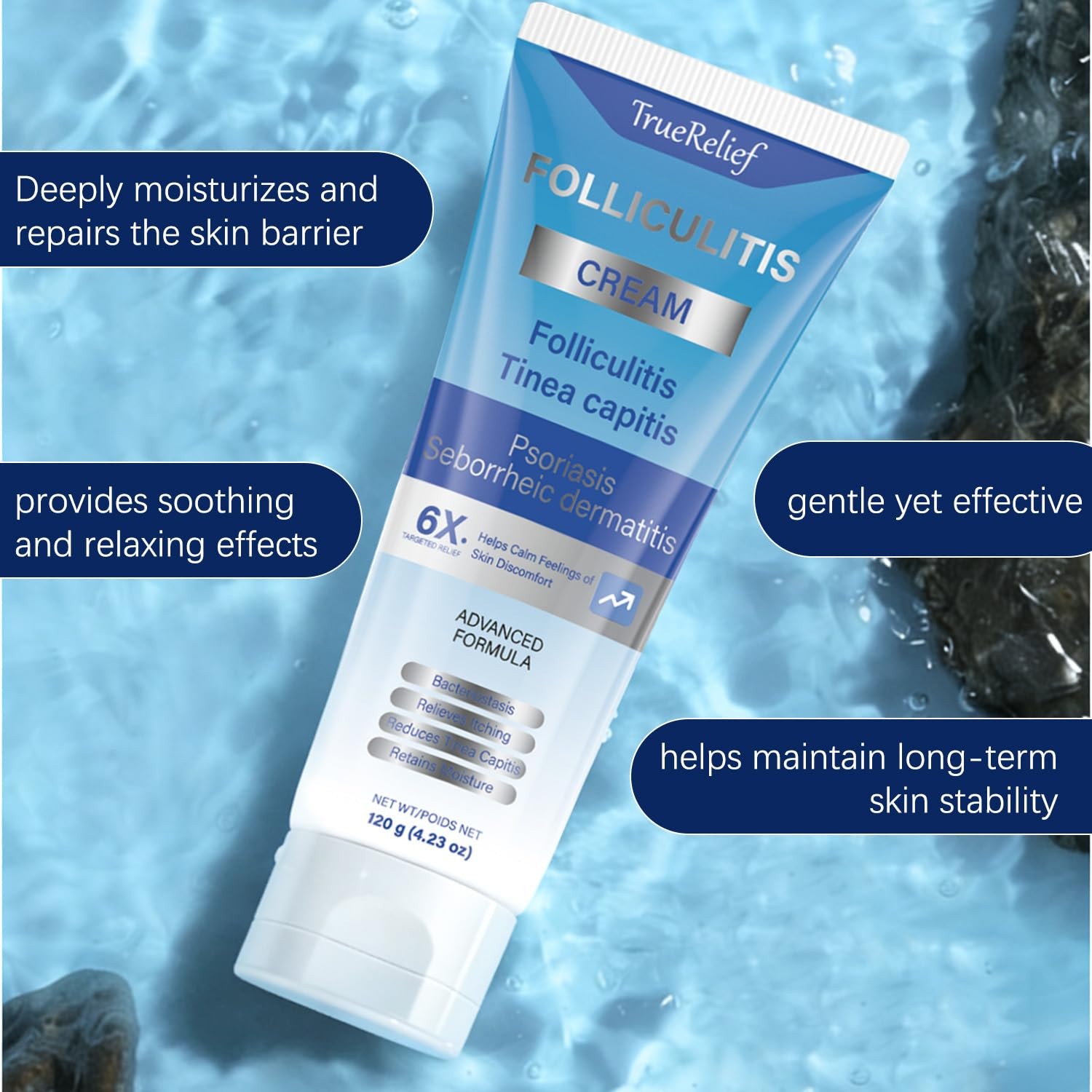 Folliculitis Cream 120g for Ingrown Hair Razor Bumps Skin Care