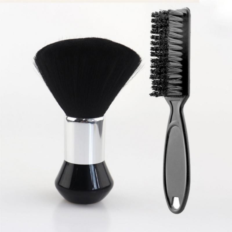 2 Pack Barber Brush Small Brushes Tool for Cleaning Trimmer Hair Clippers