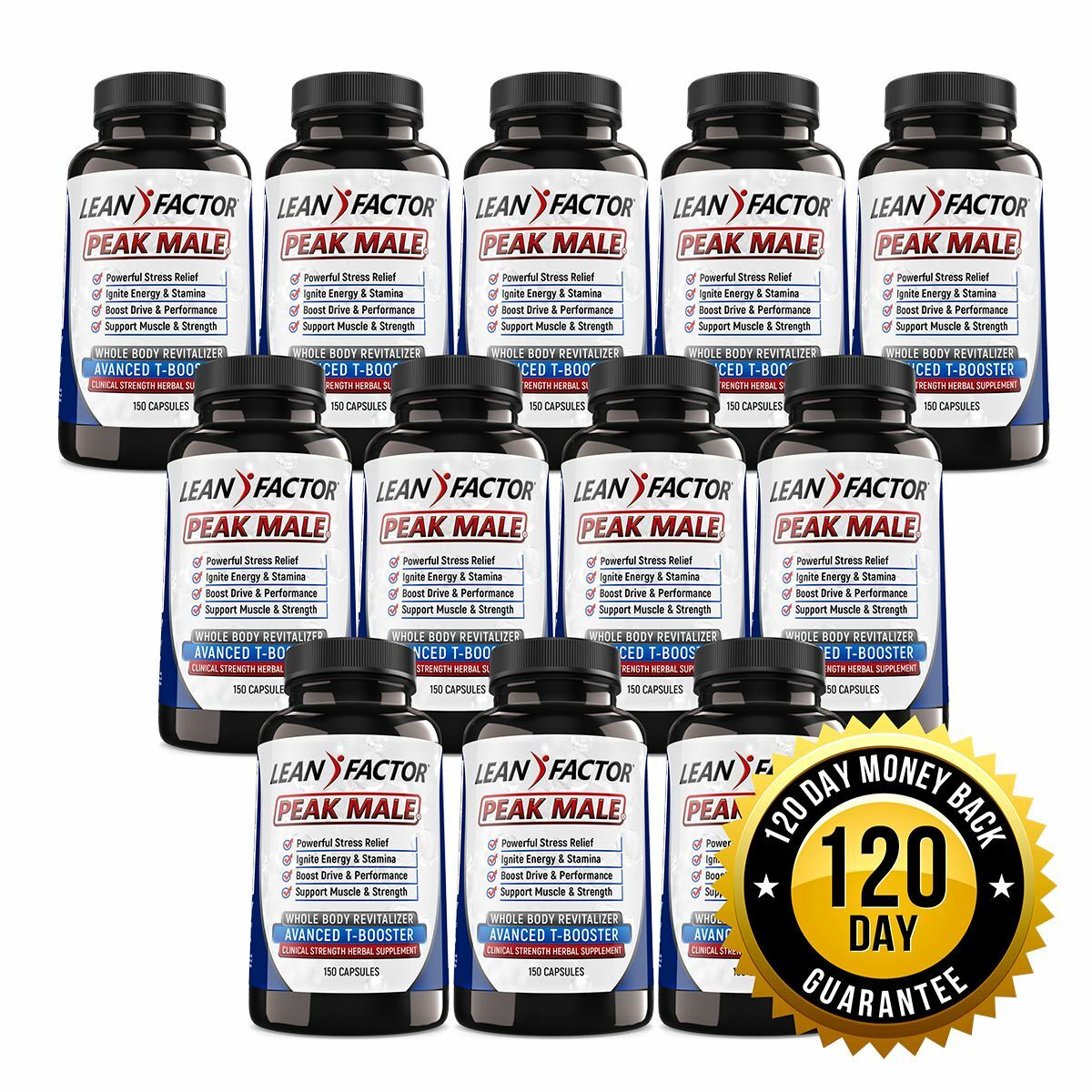 Peak Male Professional Strength Testosterone Booster – Money Back Guarantee
