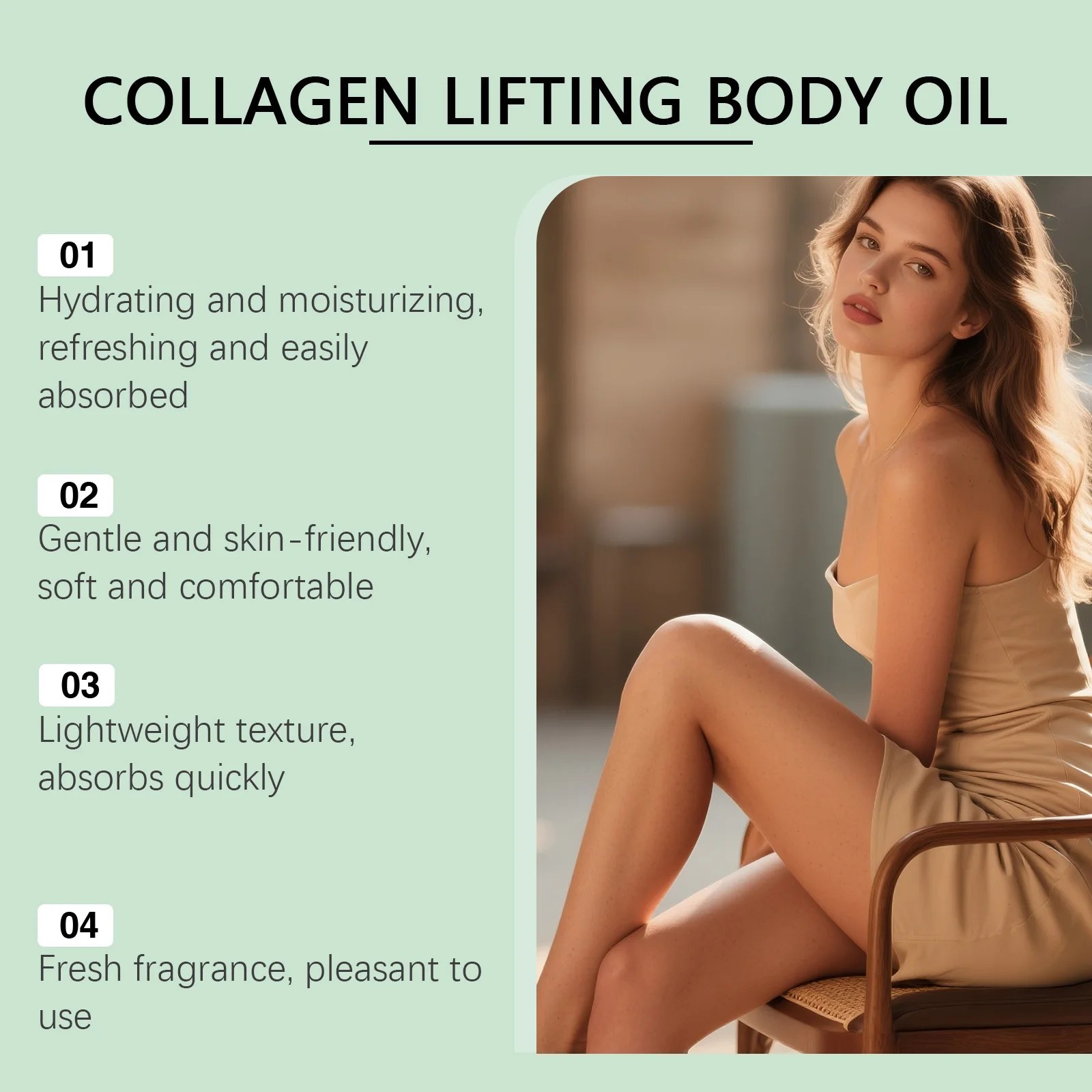 Elycura Advanced Collagen Oil Skin Tightening Firming Moisturizing Face & Body