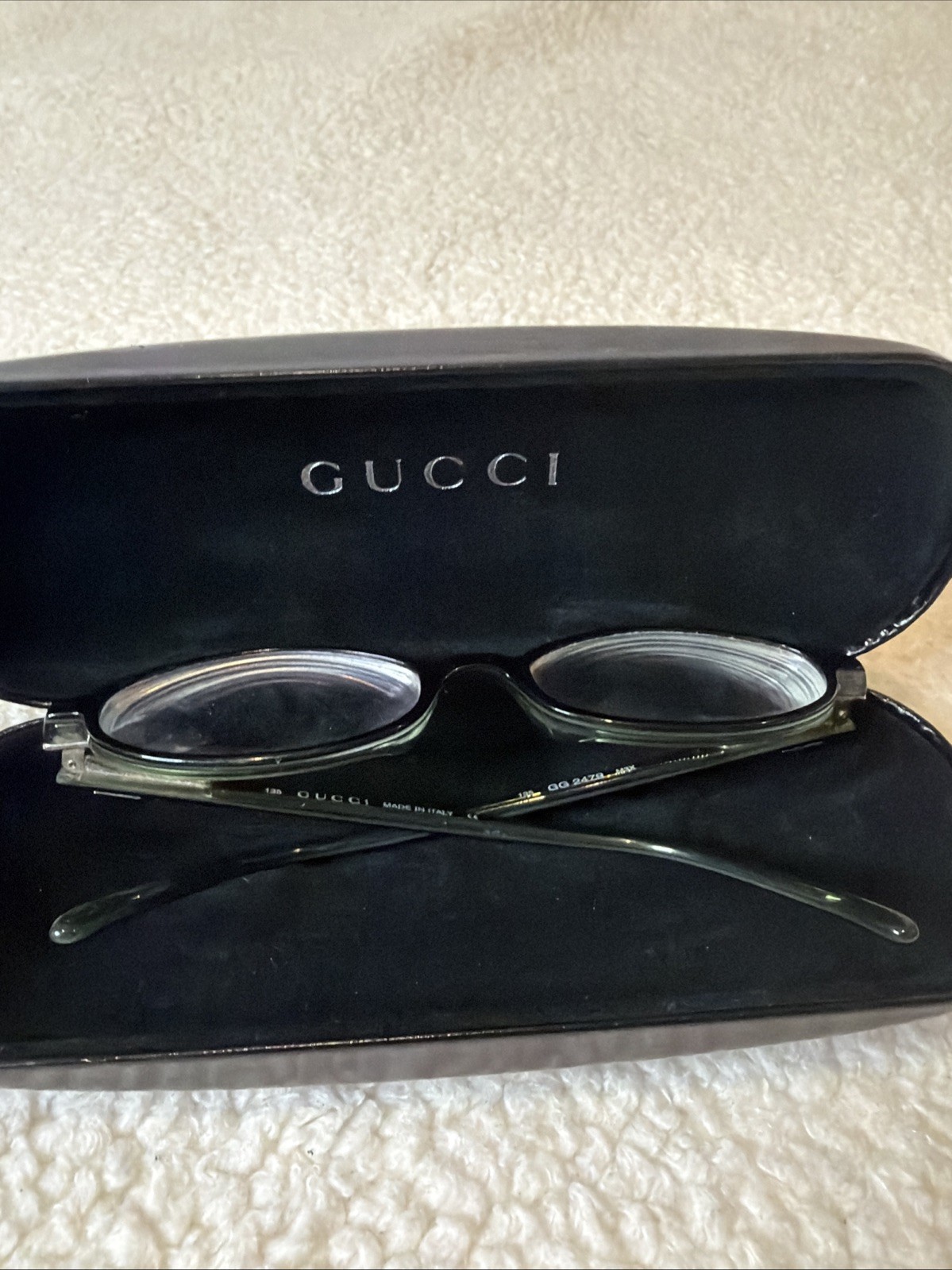 GUCCI GG 2479 M3X BLACK GREEN VINTAGE AUTHENTIC FRAMES EYEGLASSES W Case Luxury