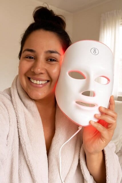 LED Face Mask 7 Color Light Therapy Red Blue Facial Skin Care Beauty Spa At Home