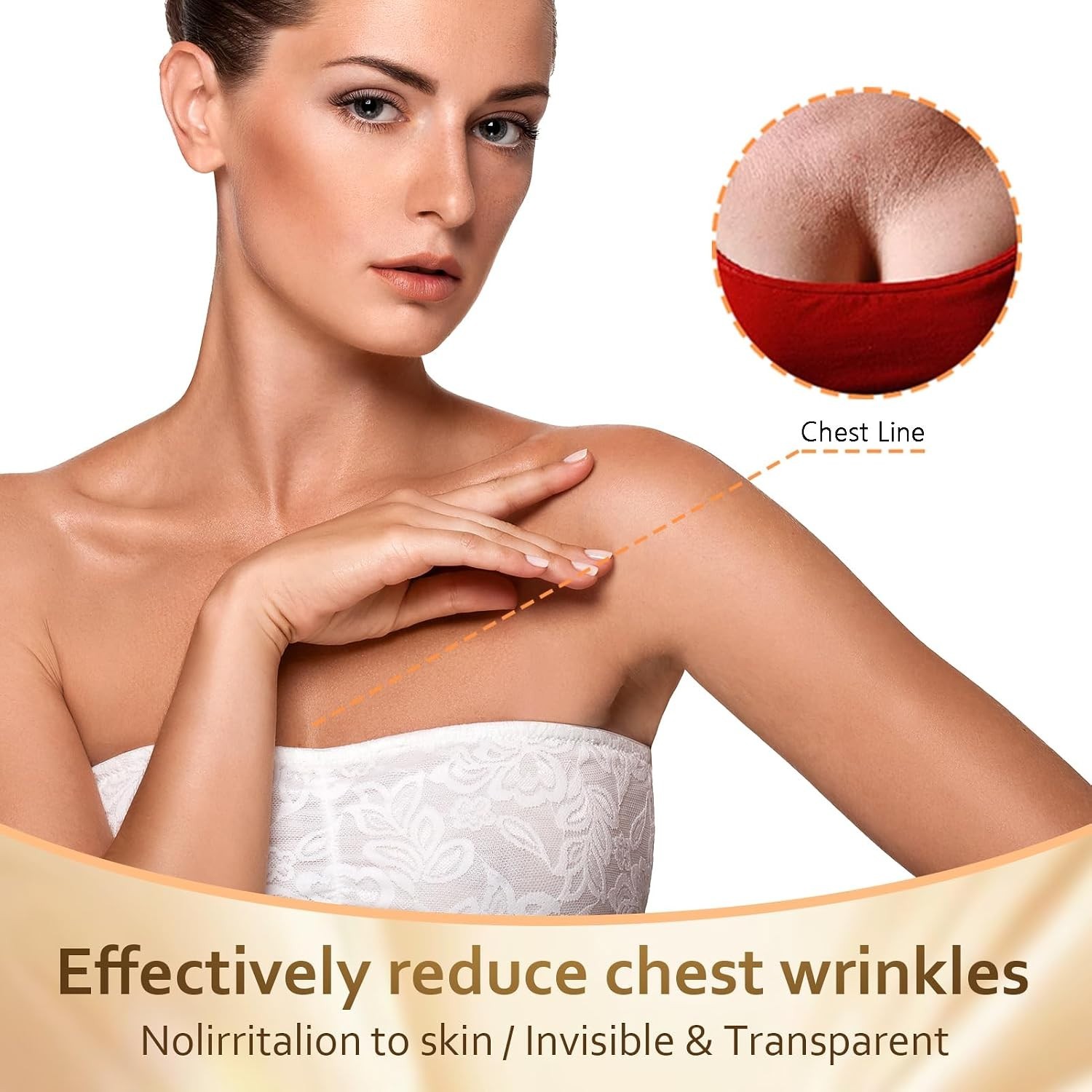 2-Pack Silicone Chest Patches – Overnight Wrinkle Smoothers for Youthful Clea…