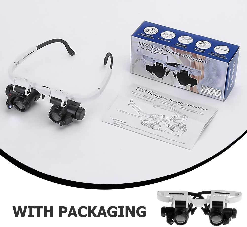 1Pc XXX Binocular LED Magnifying Headset Flexible Design for Precision Work for
