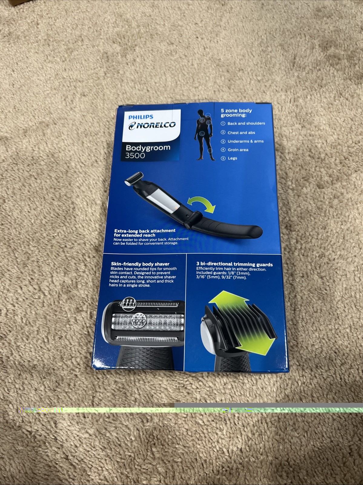 BL Philips Norelco Shaver 3500 Trim & Shave Bodygroom Brand New
