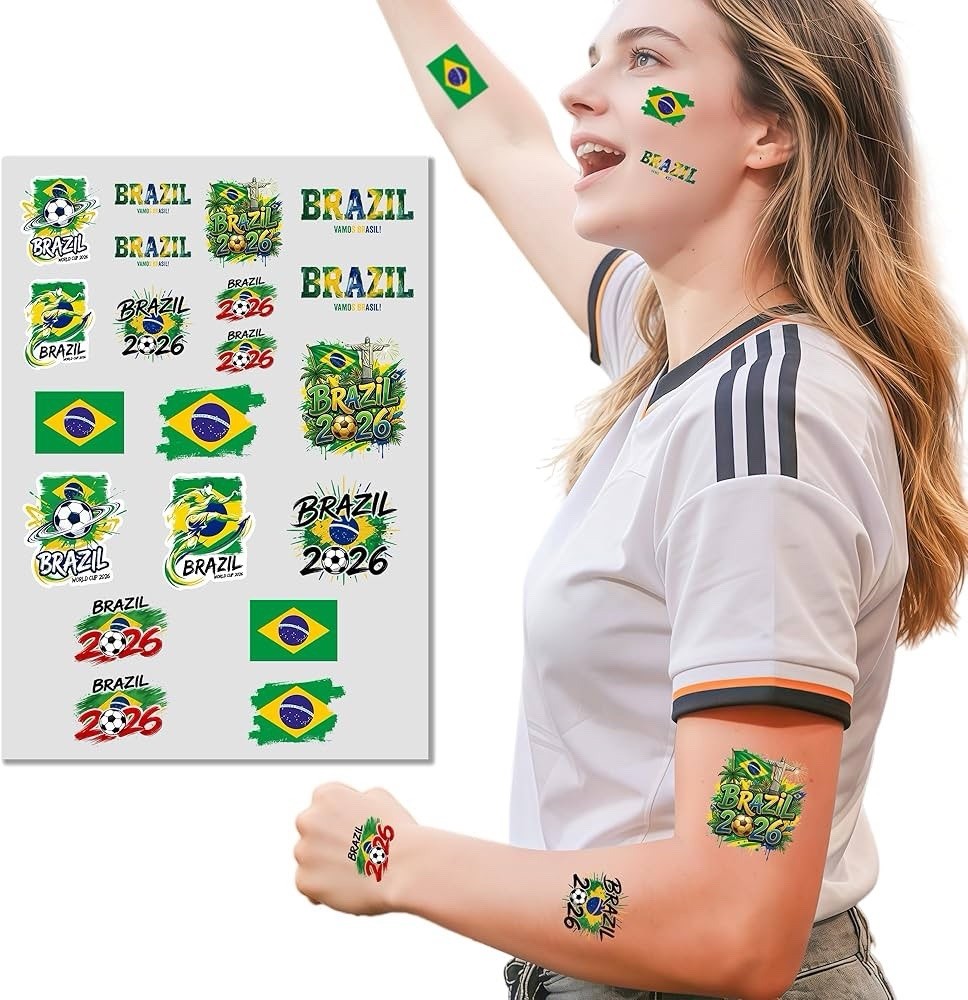 22 Pcs 2026 World Cup Tattoos Temporary Soccer Party Favors World United States