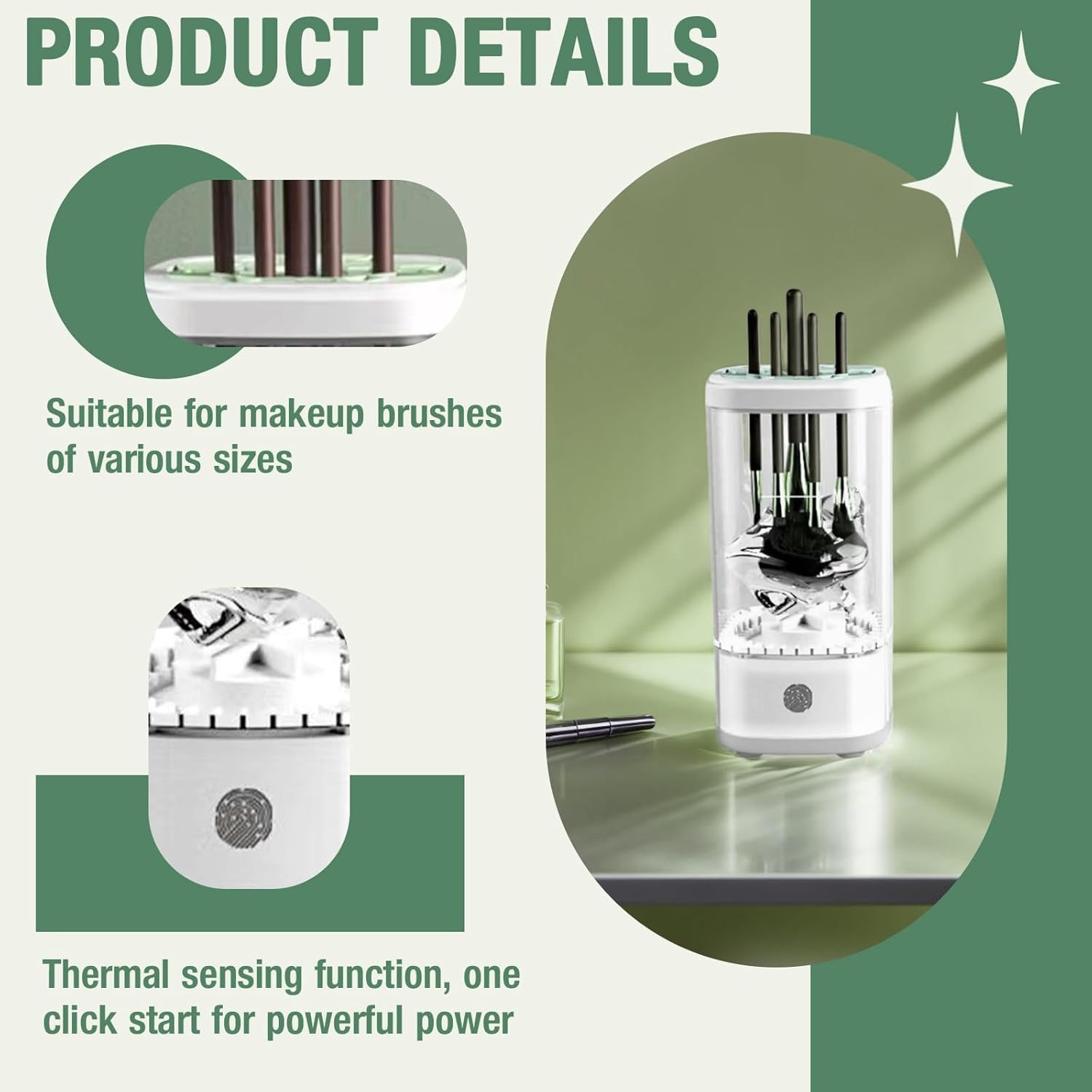 Electric Makeup Brush Cleaner Machine, Upgrade Cosmetic Brush Cleaner,Automatic