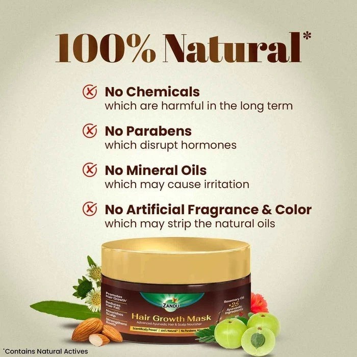 Zandu Ayurvedic Hair Growth Mask (200g) Promote Hair Growth & Reduce Hair Fall