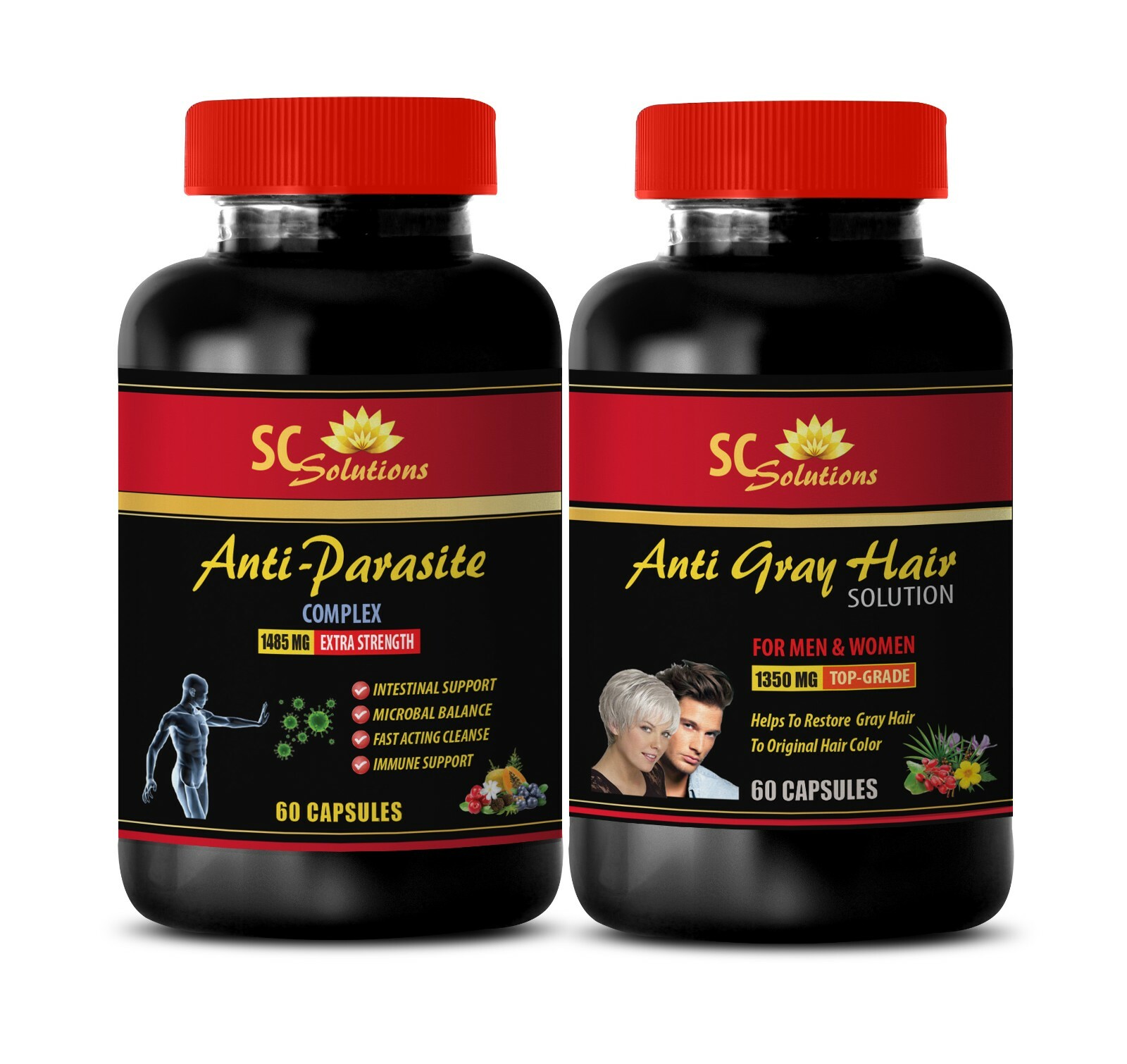 Parasite medicine for humans – ANTI GRAY HAIR-ANTIPARASITE COMBO- coenzyme coq10