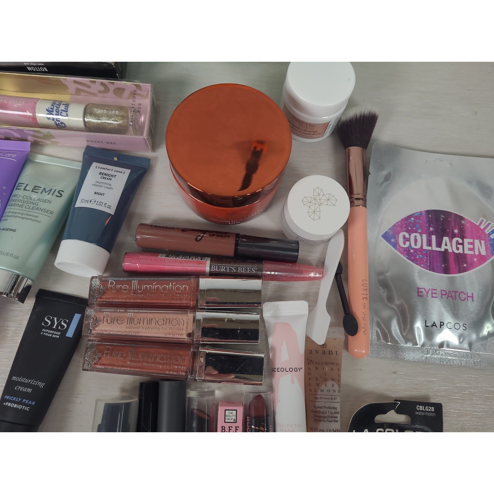 Huge Beauty Skincare Makeup Lot Elemis China Glaze Pixi LA Colors 40+ Pcs Bundle