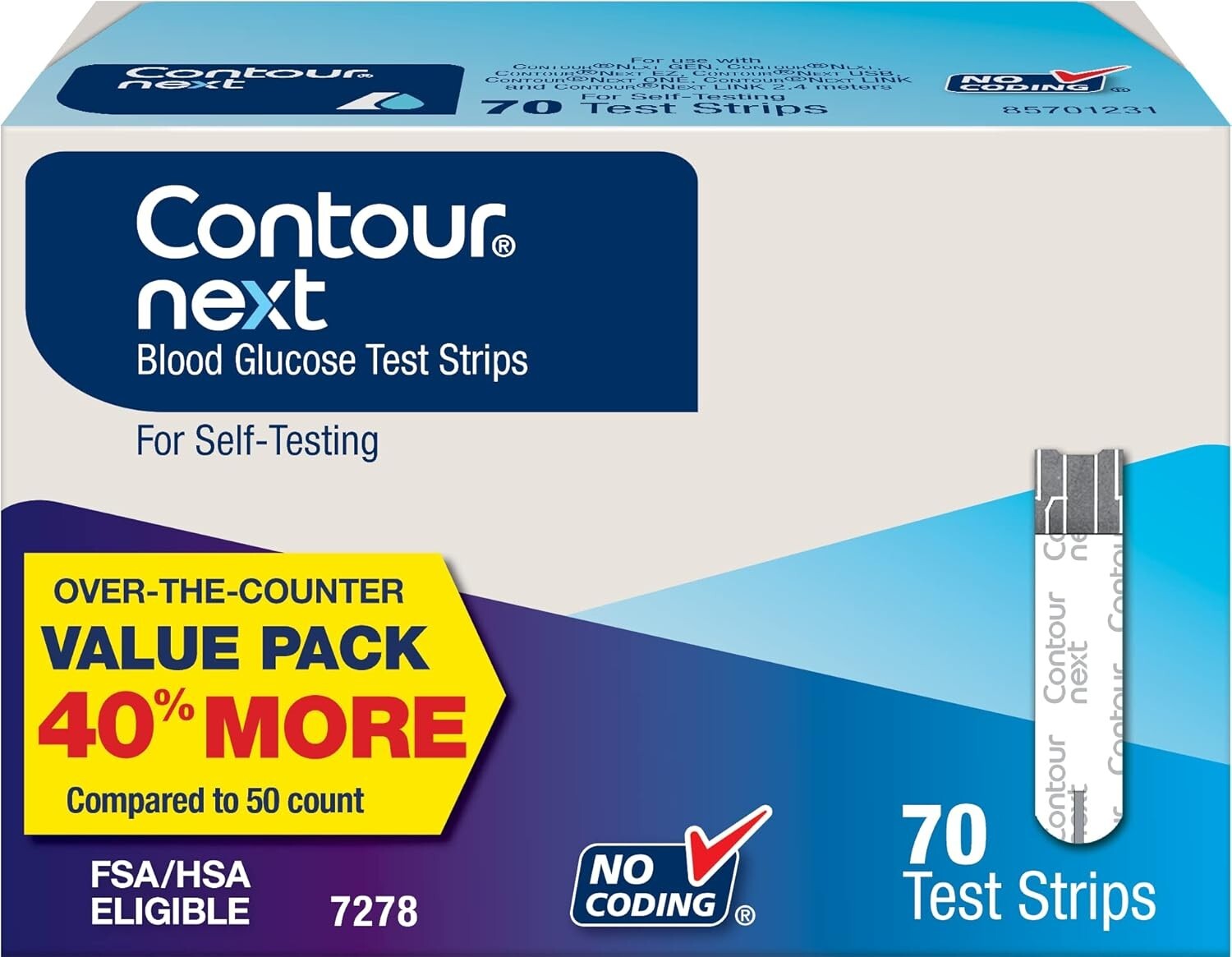 CONTOUR NEXT BLOOD GLUCOSE 280TEST STRIPS (8 boxes Of 35 Ct) Exp: 03/31/2026
