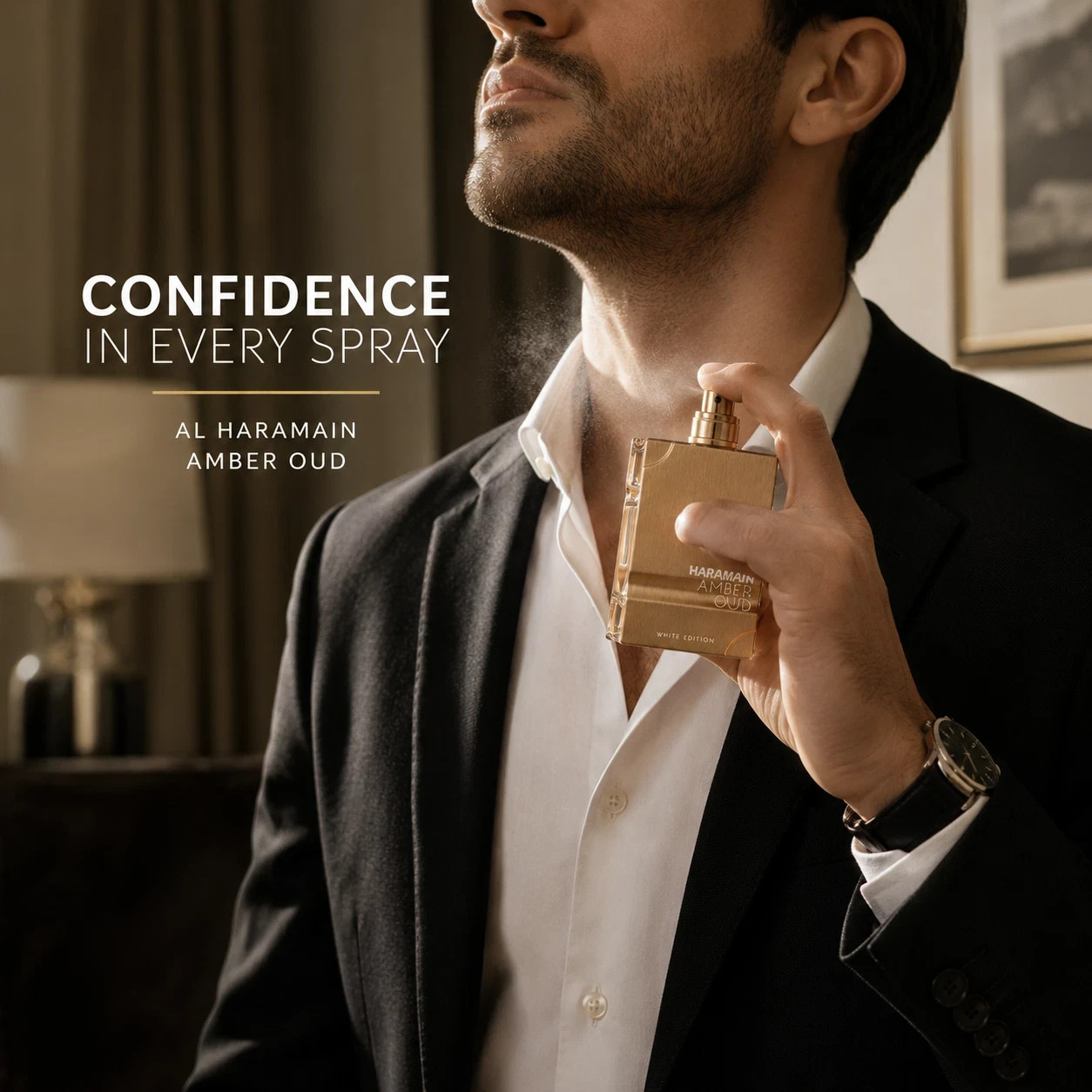 AL HARAMAIN Amber Oud White Edition EDP 60ml 2oz Unisex Perfume Luxury UAE