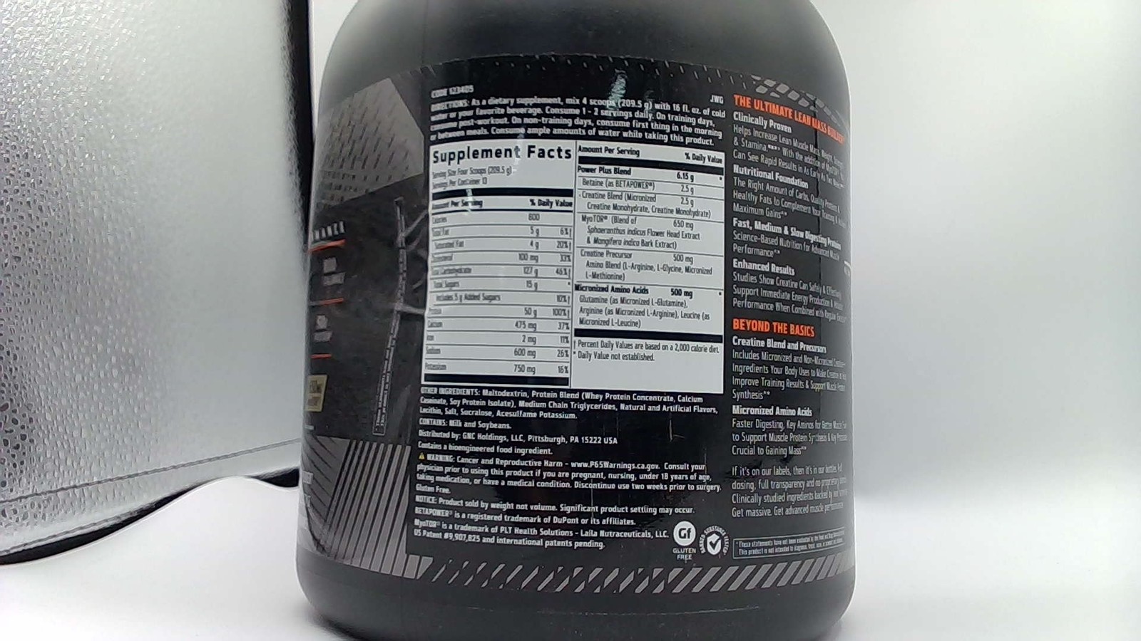 GNC AMP Mass XXX Vanilla Clinically Proven Strength And Mass Gainer-EXP: 09-30-2