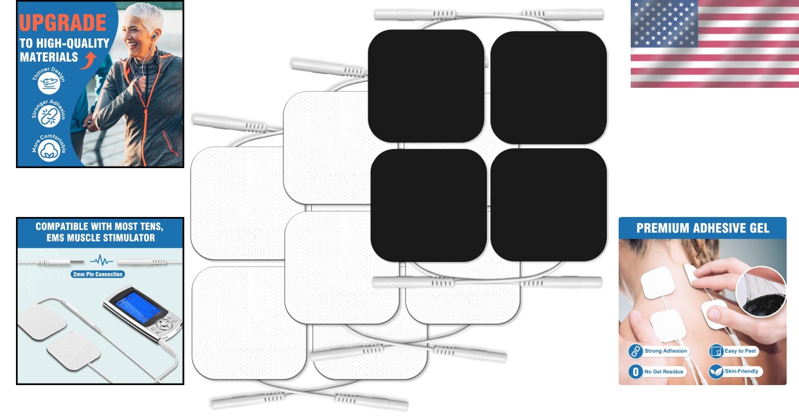Medical-Grade TENS Electrode Pads 12pcs – Perfect for Daily Electrotherapy