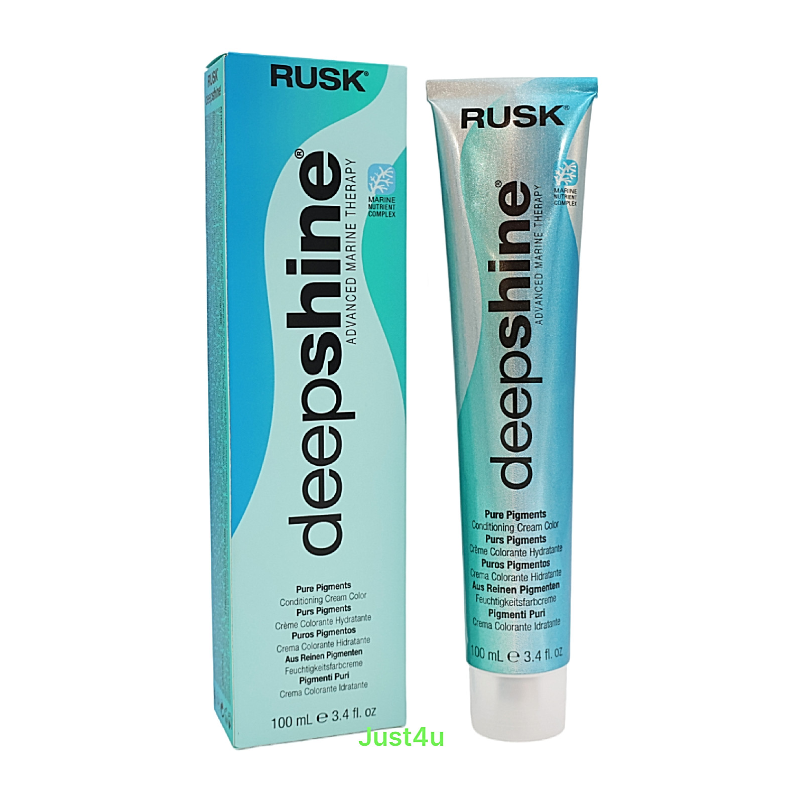 RUSK DEEP SHINE Advanced Marine Therapy Professional Hair Color,3.4 oz.