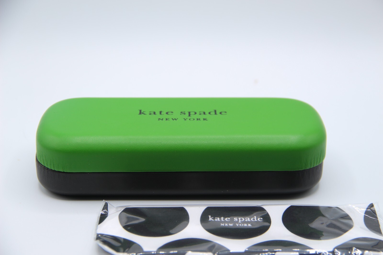 NEW KATE SPADE GREEN BLACK SMALL AUTHENTIC SUNGLASSES EYEGLASSES CASE ONLY