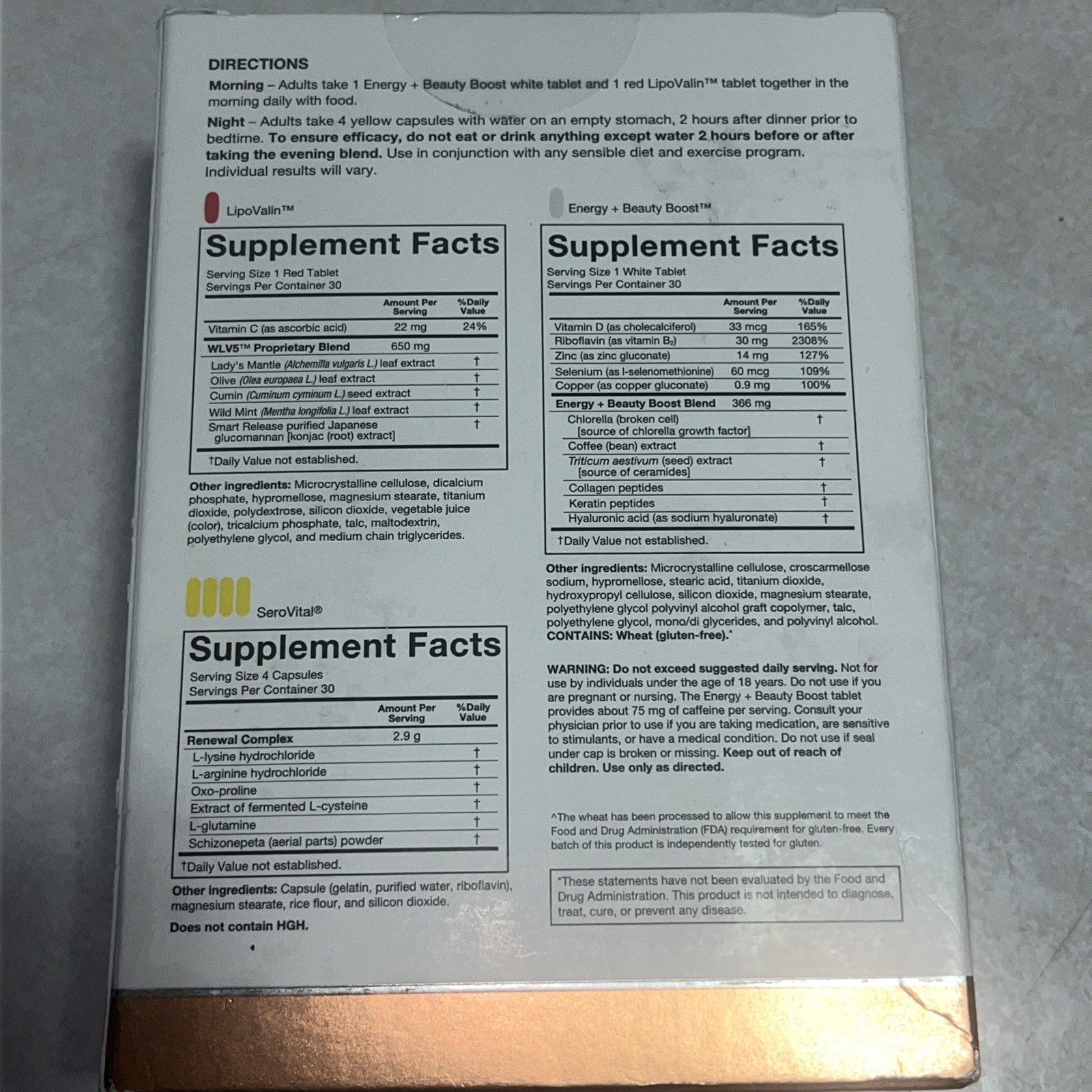 SeroVital Advanced Dietary Supplement 120 Capsules + 60 Tablets