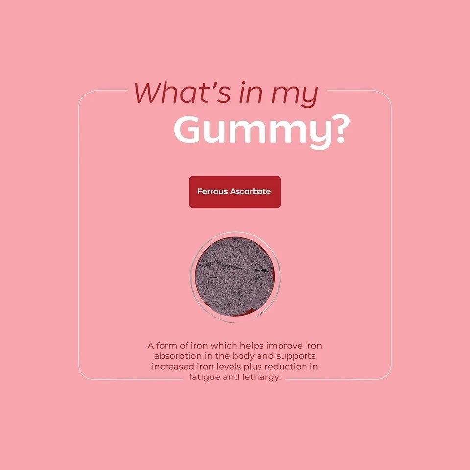 Arth Iron Gummies | Made in FDA Facilities | Ferrous Ascorbate & Folic Acid, 30N
